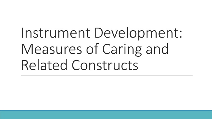 instrument development measures of caring