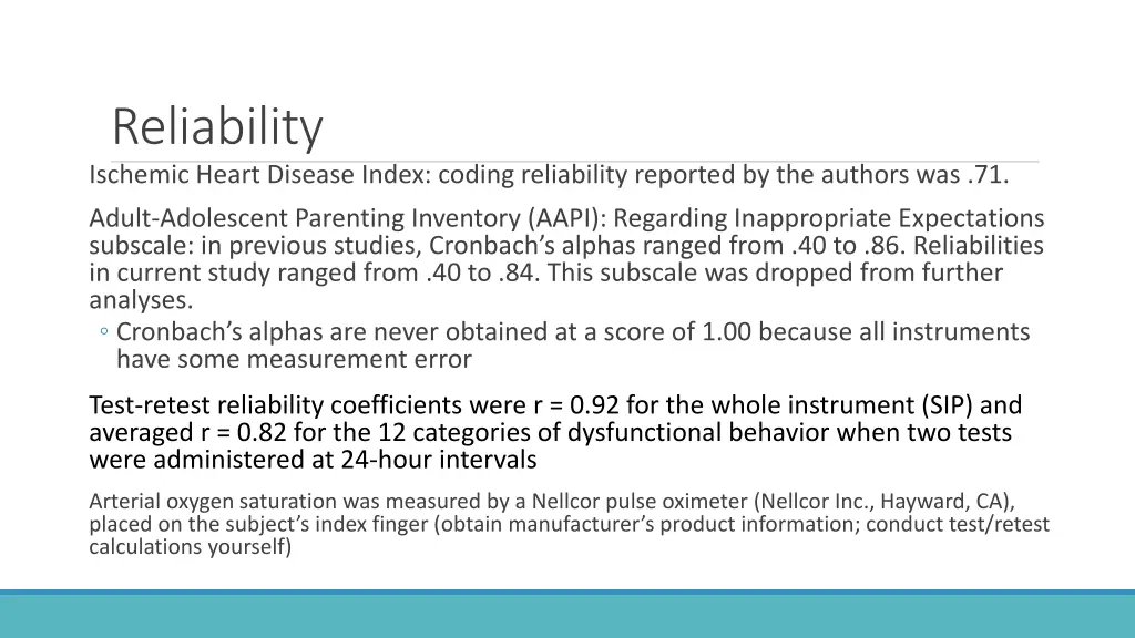 reliability ischemic heart disease index coding