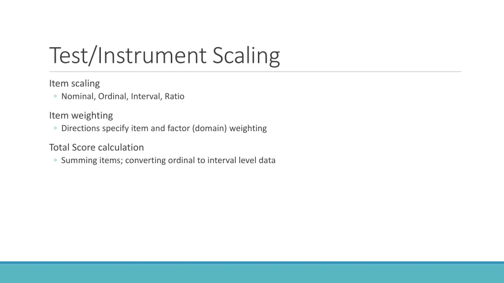 test instrument scaling