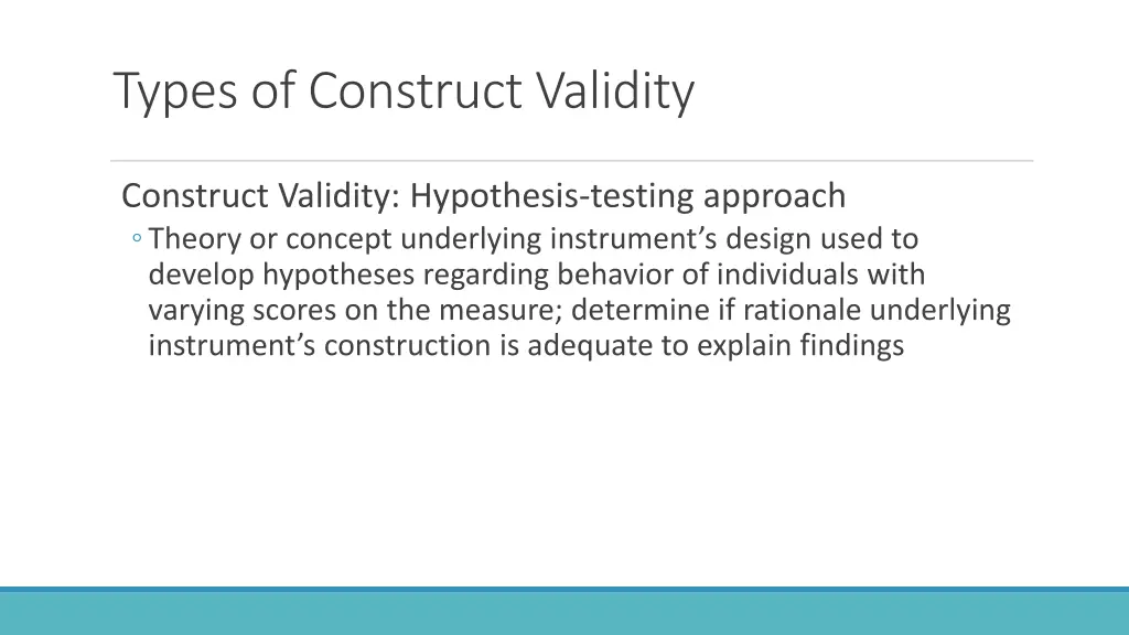 types of construct validity 1