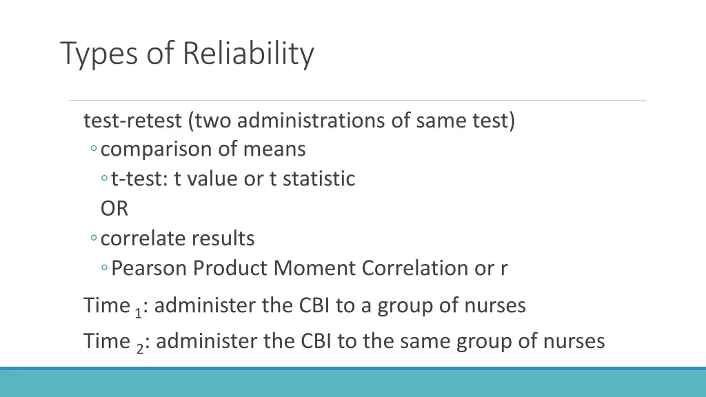 types of reliability