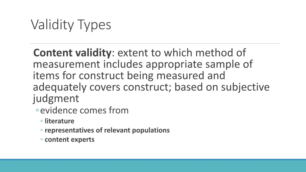 validity types