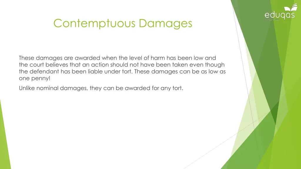 contemptuous damages