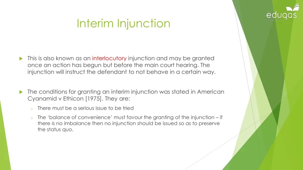 interim injunction