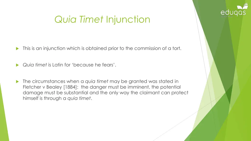 quia timet injunction