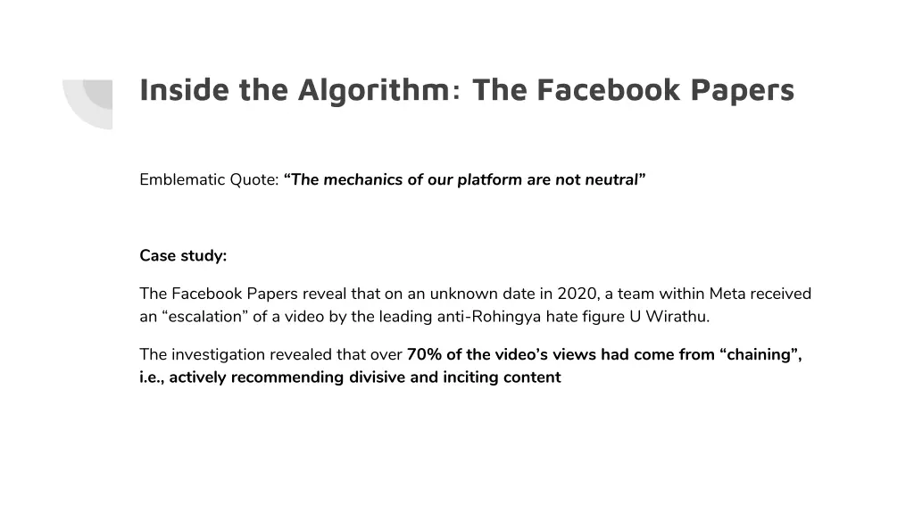 inside the algorithm the facebook papers