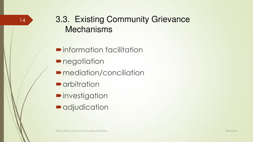 3 3 existing community grievance mechanisms