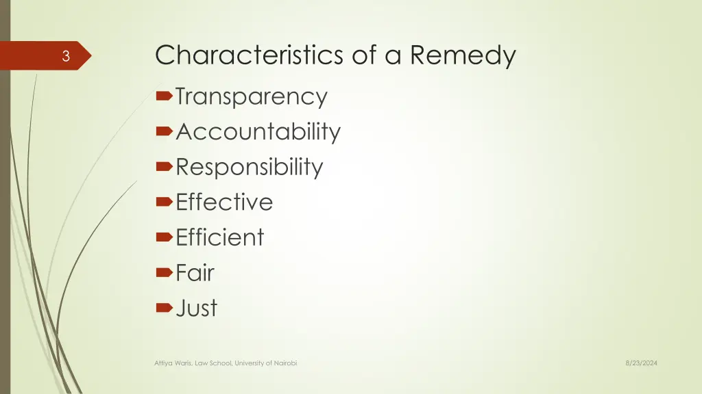 characteristics of a remedy transparency