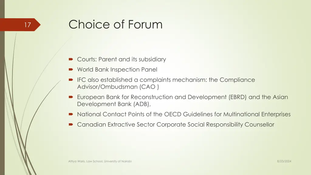 choice of forum