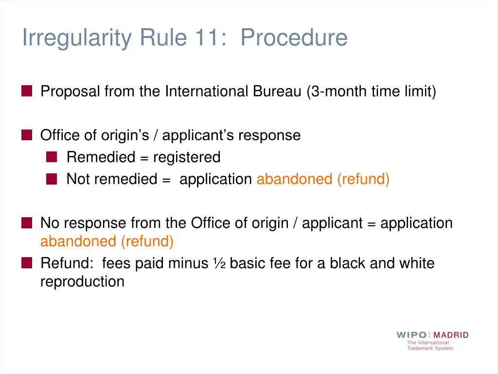 irregularity rule 11 procedure