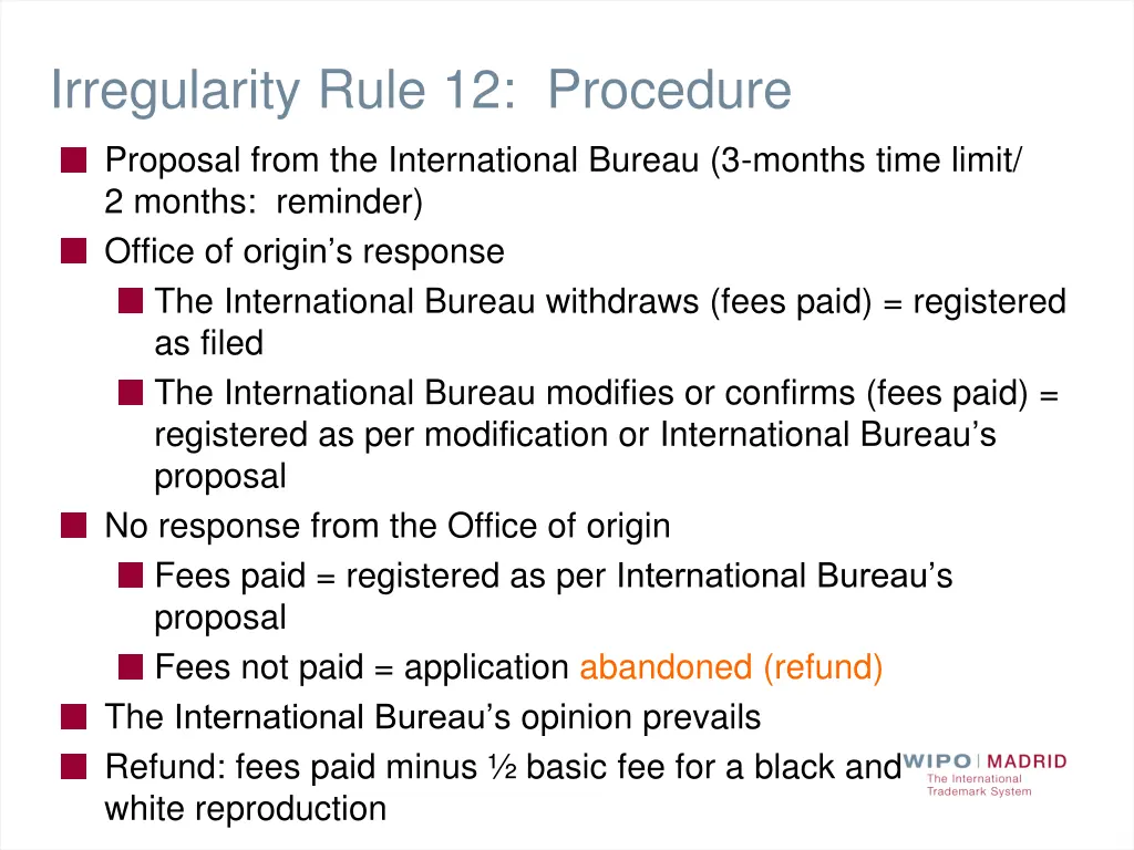 irregularity rule 12 procedure