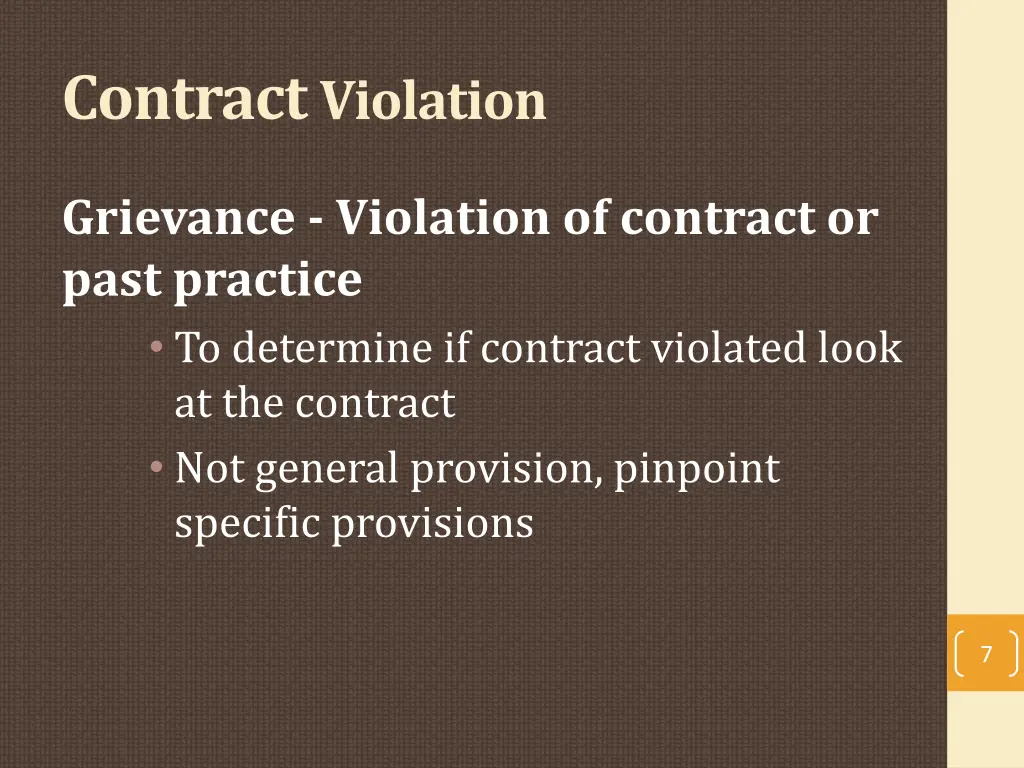 contract violation