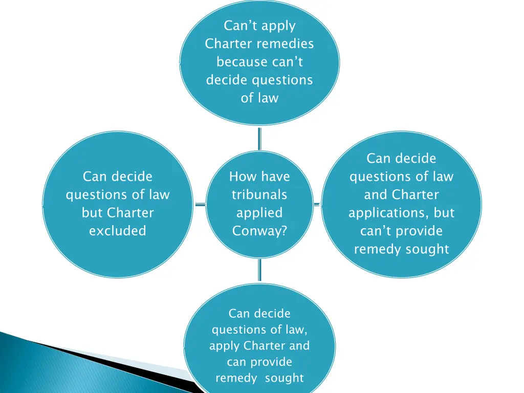 can t apply charter remedies because can t decide