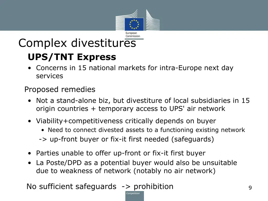 complex divestitures