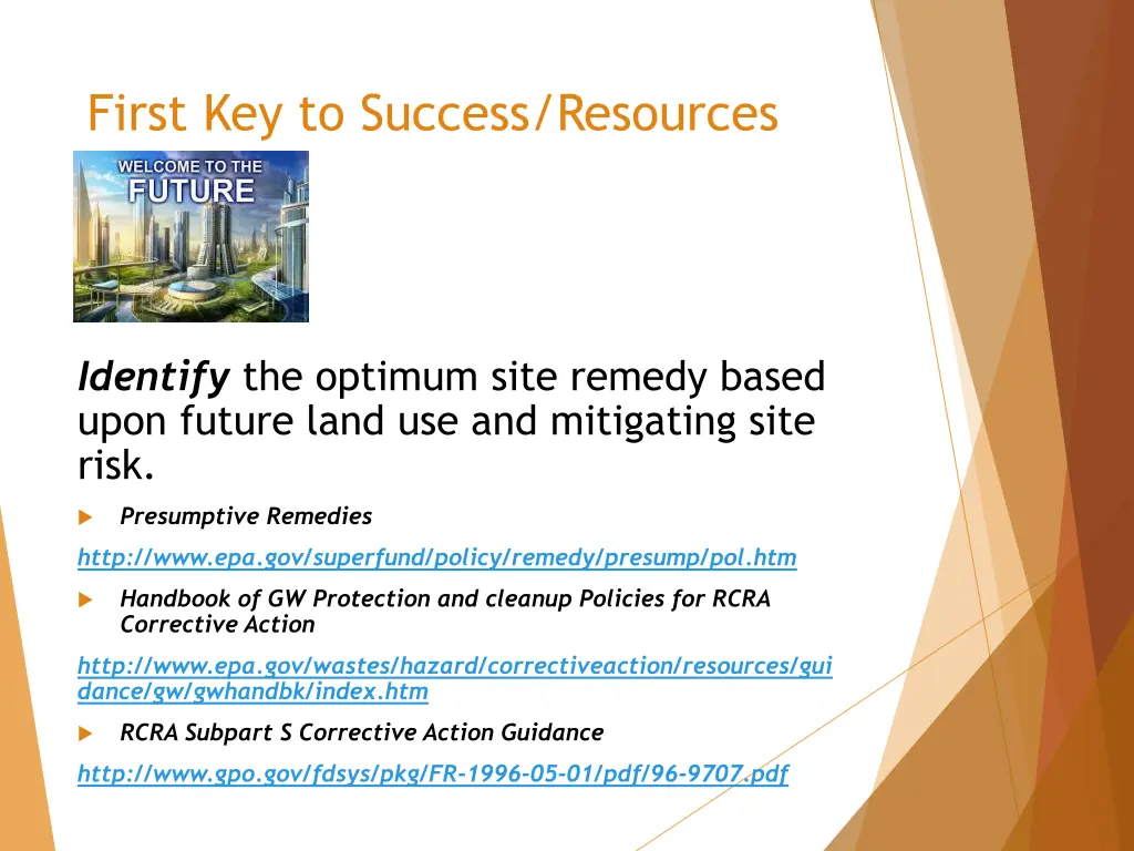 first key to success resources