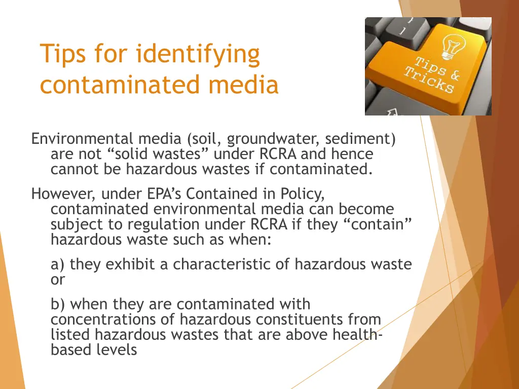 tips for identifying contaminated media