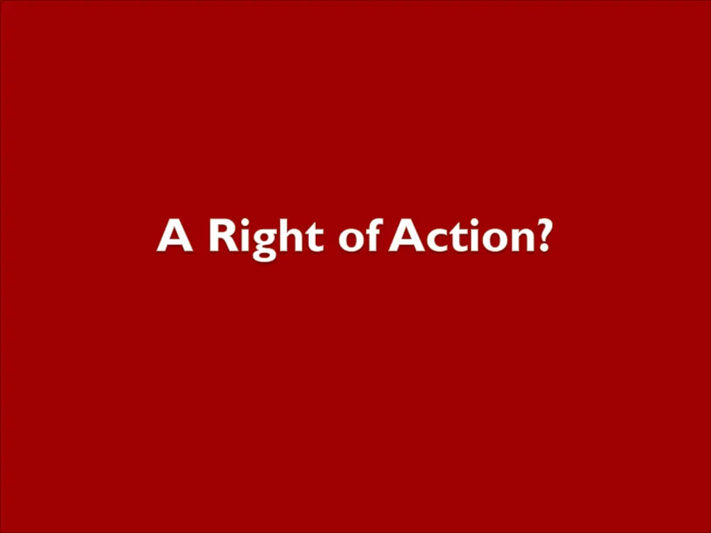 a right of action