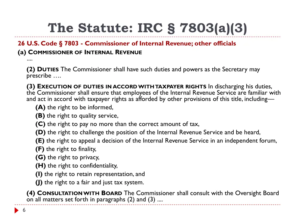 the statute irc 7803 a 3