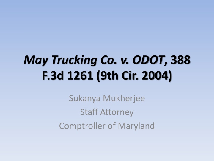 may trucking co v odot 388 f 3d 1261 9th cir 2004