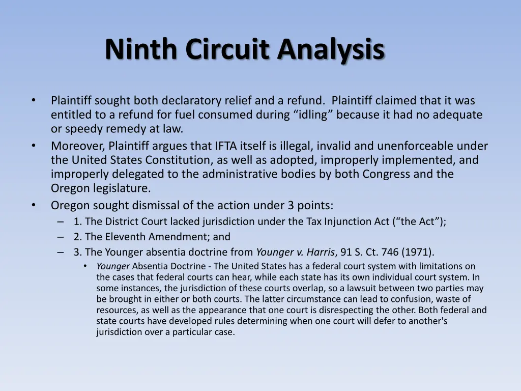 ninth circuit analysis