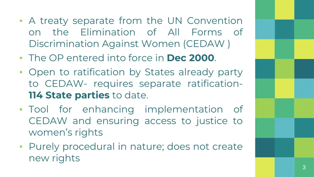 a treaty separate from the un convention