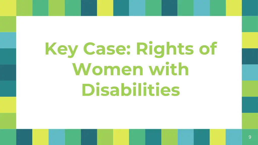 key case rights of women with disabilities