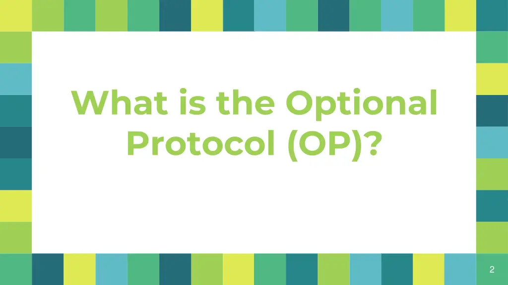 what is the optional protocol op