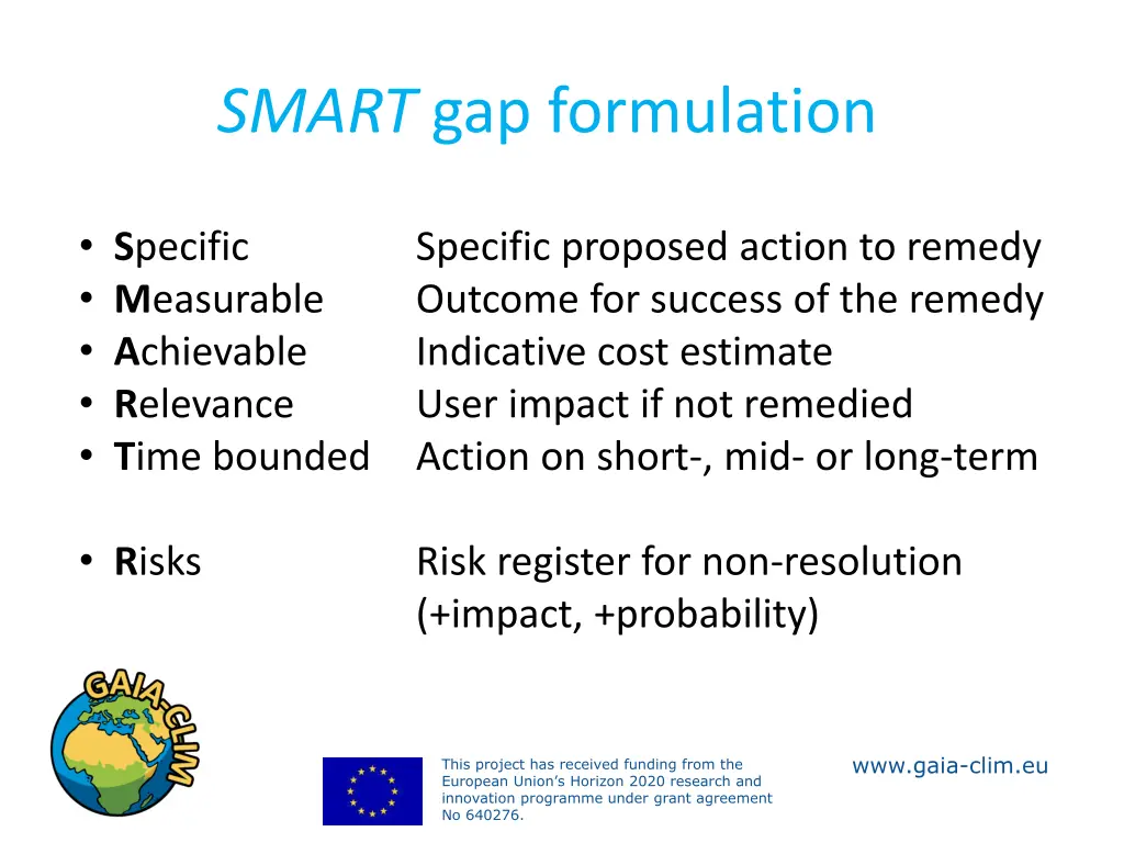 smart gap formulation