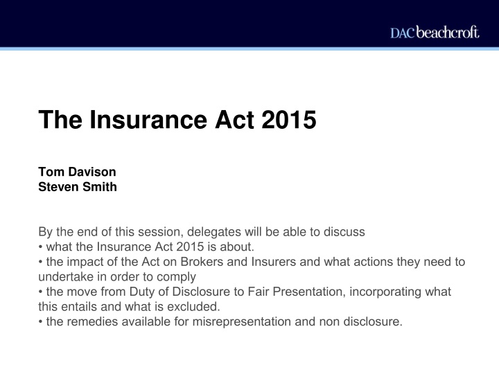 the insurance act 2015