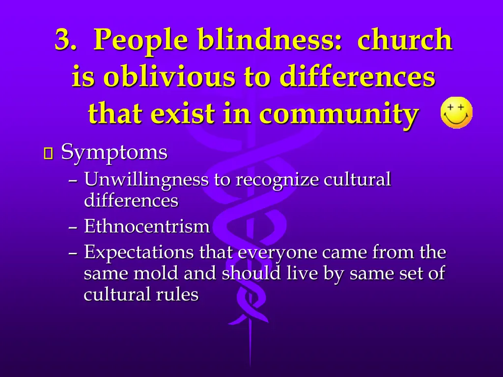 3 people blindness church is oblivious