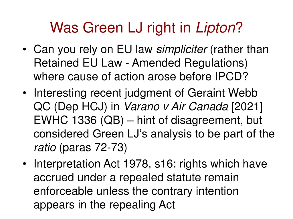 was green lj right in lipton