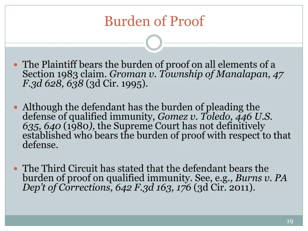 burden of proof