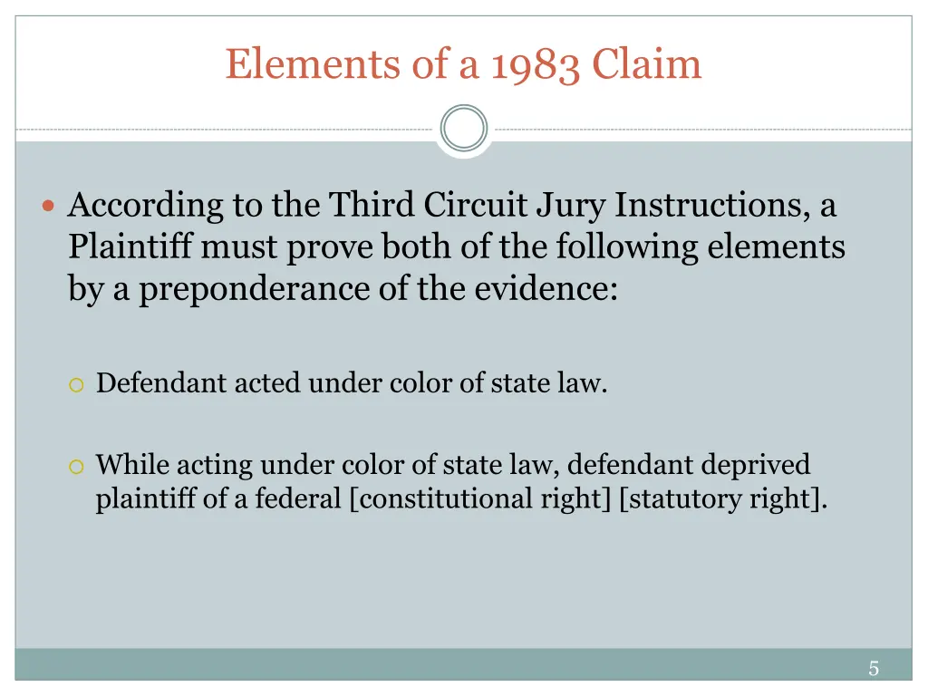 elements of a 1983 claim