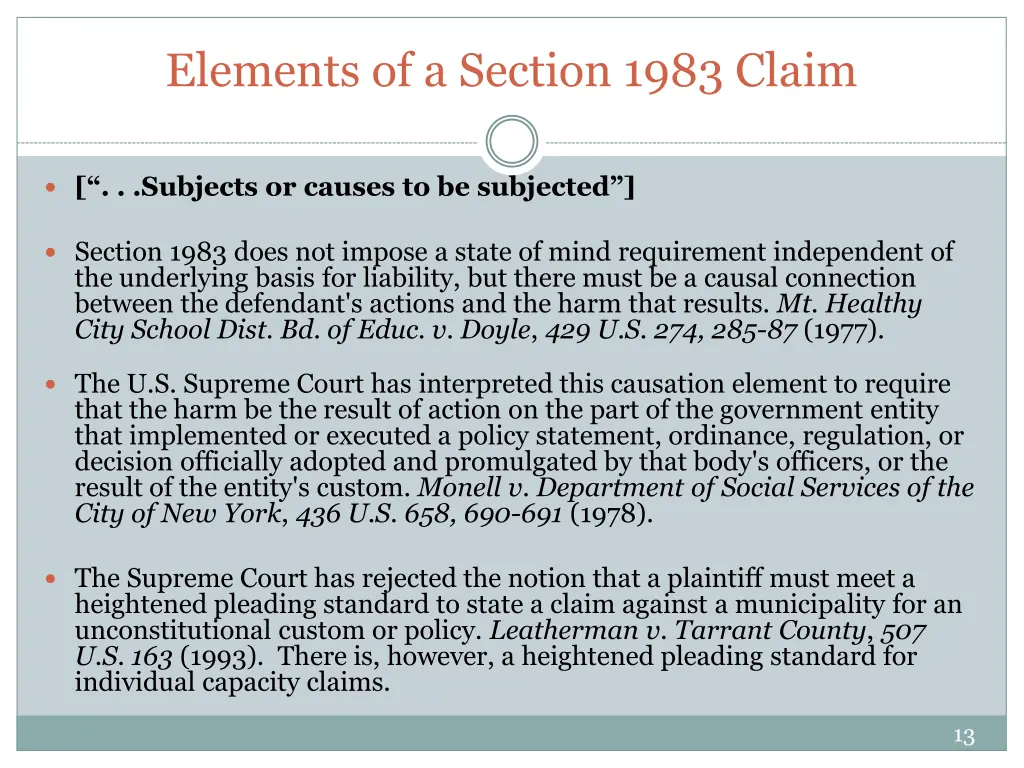 elements of a section 1983 claim 2