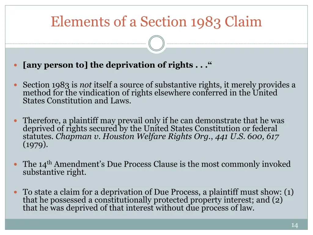 elements of a section 1983 claim 3