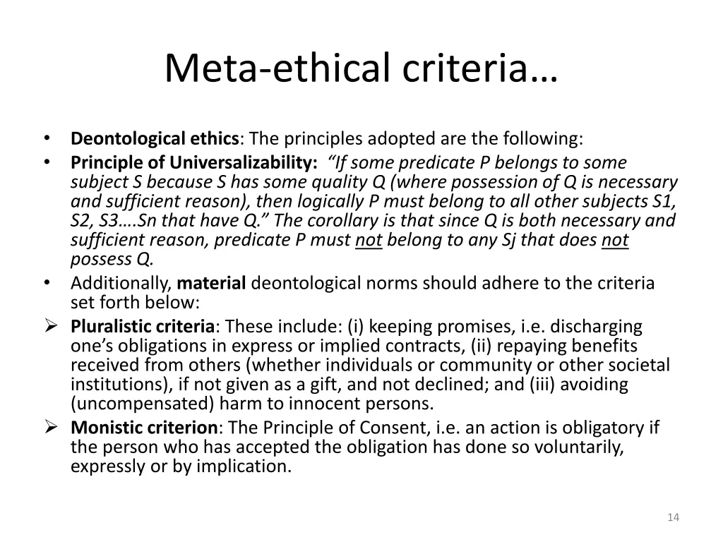 meta ethical criteria 2