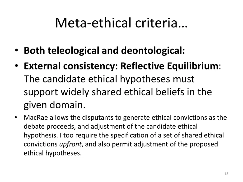 meta ethical criteria 3