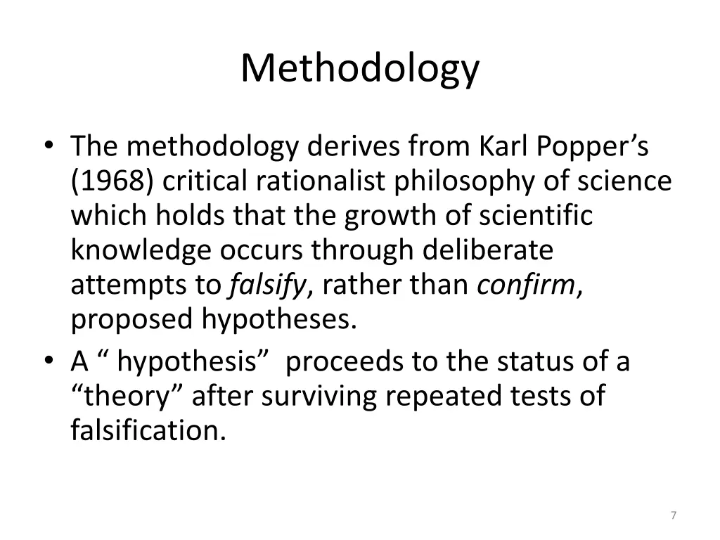 methodology