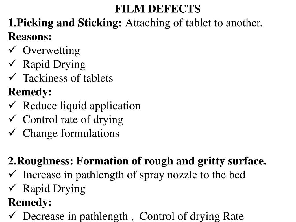 film defects