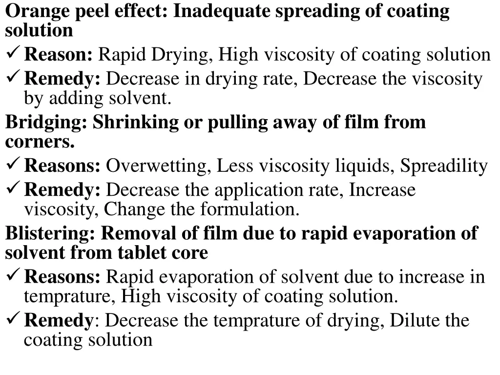 orange peel effect inadequate spreading