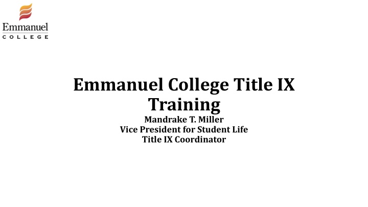 emmanuel college title ix training mandrake