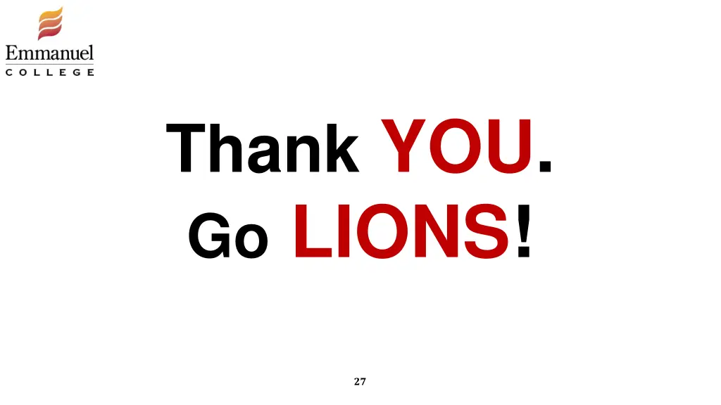 thank you go lions