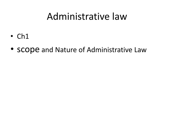 administrative law