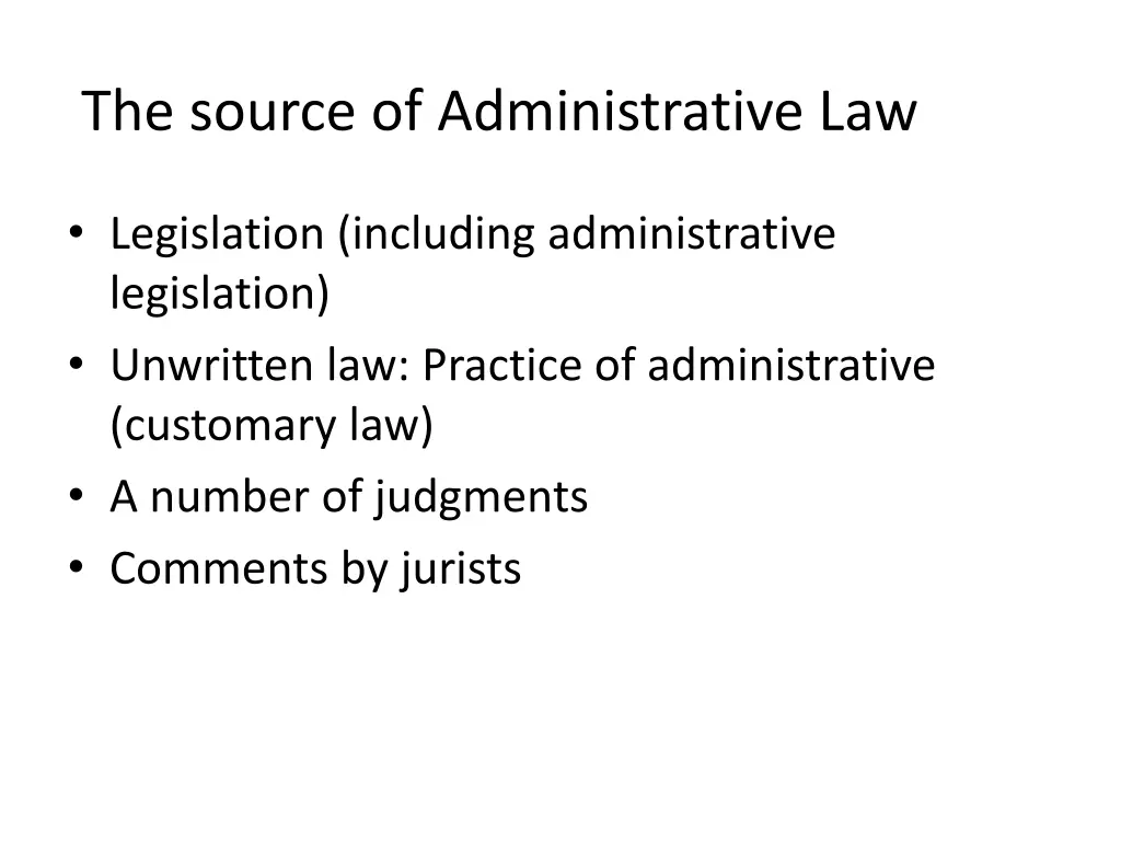 the source of administrative law