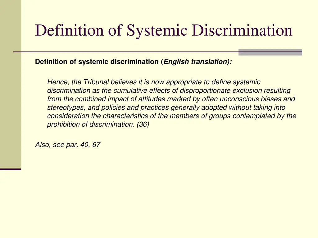 definition of systemic discrimination