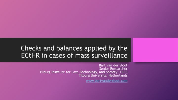 checks and balances applied by the ecthr in cases