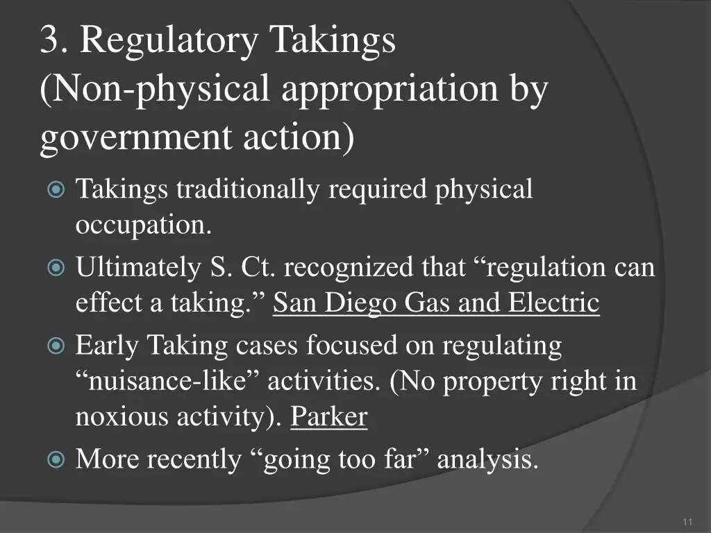 3 regulatory takings non physical appropriation