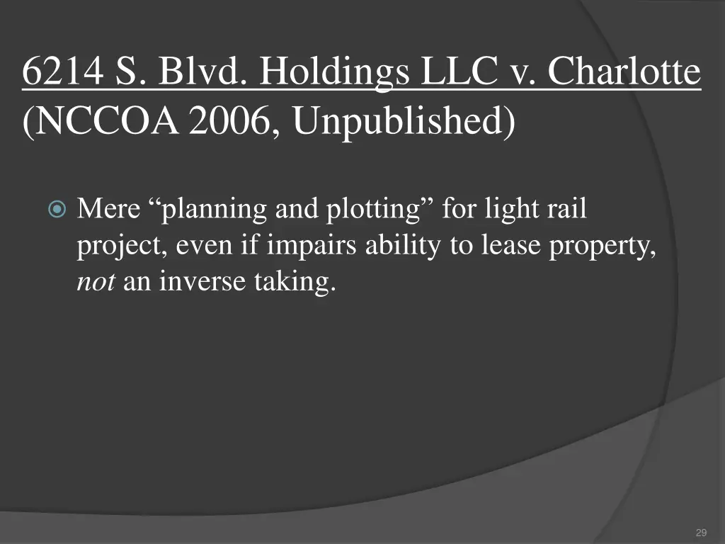 6214 s blvd holdings llc v charlotte nccoa 2006