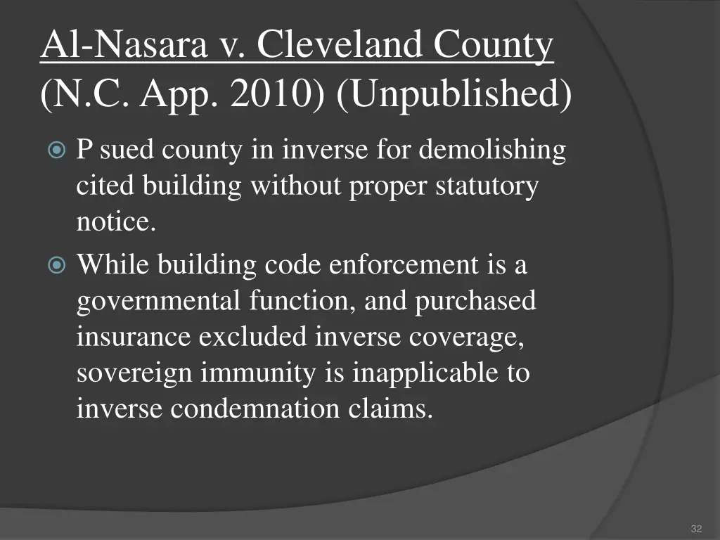 al nasara v cleveland county n c app 2010