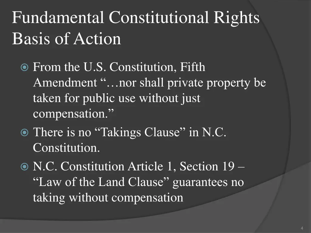 fundamental constitutional rights basis of action